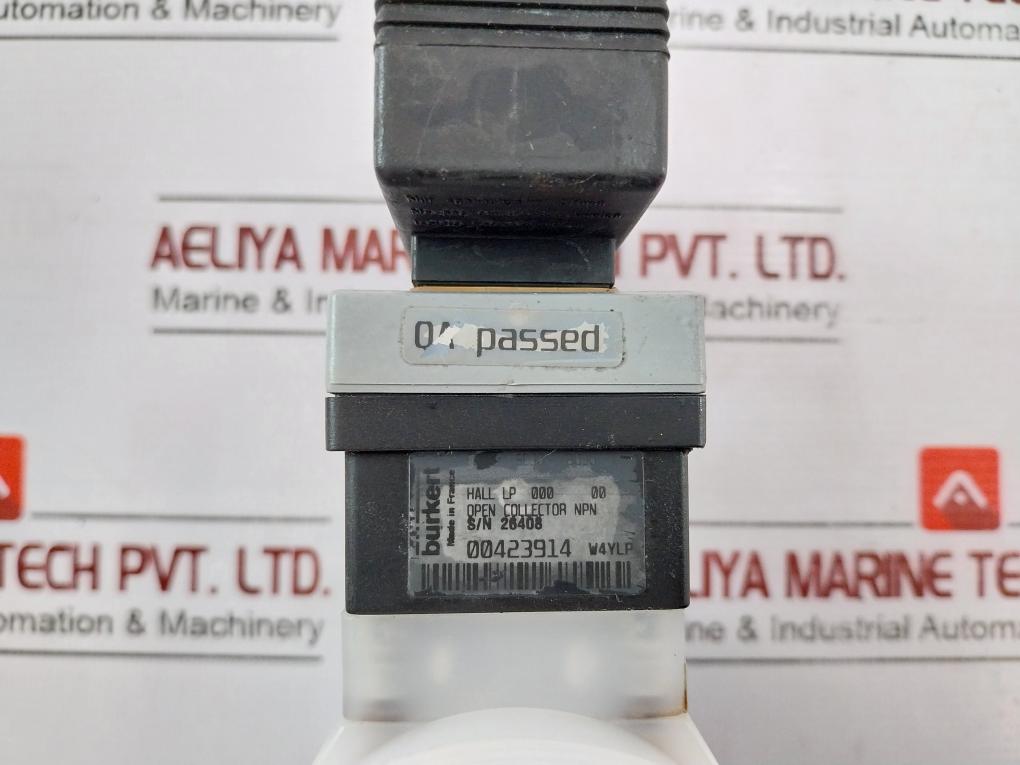 Burkert 5030 Flow Sensor Pvdf Wheel Dn40 12-24Vdc 4-20Ma Open Collector Npn