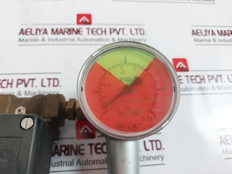 Burkert 5281 A 13,0 Nbr Ms Solenoid Valve, Pressure Gauge, Relief Valve Assembly