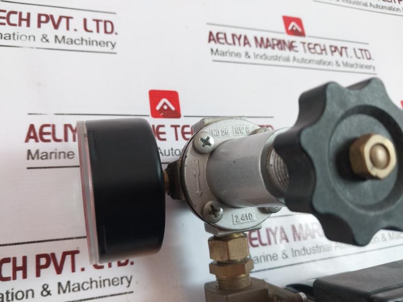 Burkert 5281 A 13,0 Nbr Ms Solenoid Valve, Pressure Gauge, Relief Valve Assembly