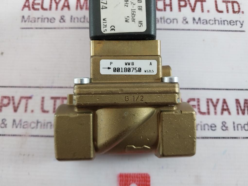 Burkert 5281 B 13.0 Bf Ms Solenoid Valve 2/2 No Brass G1/2 16Bar 230V 50Hz