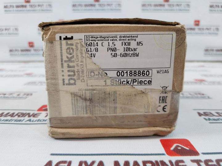Burkert 6014 C 1,5 Fkm Ms Plunger Valve 3/2-way Direct-acting