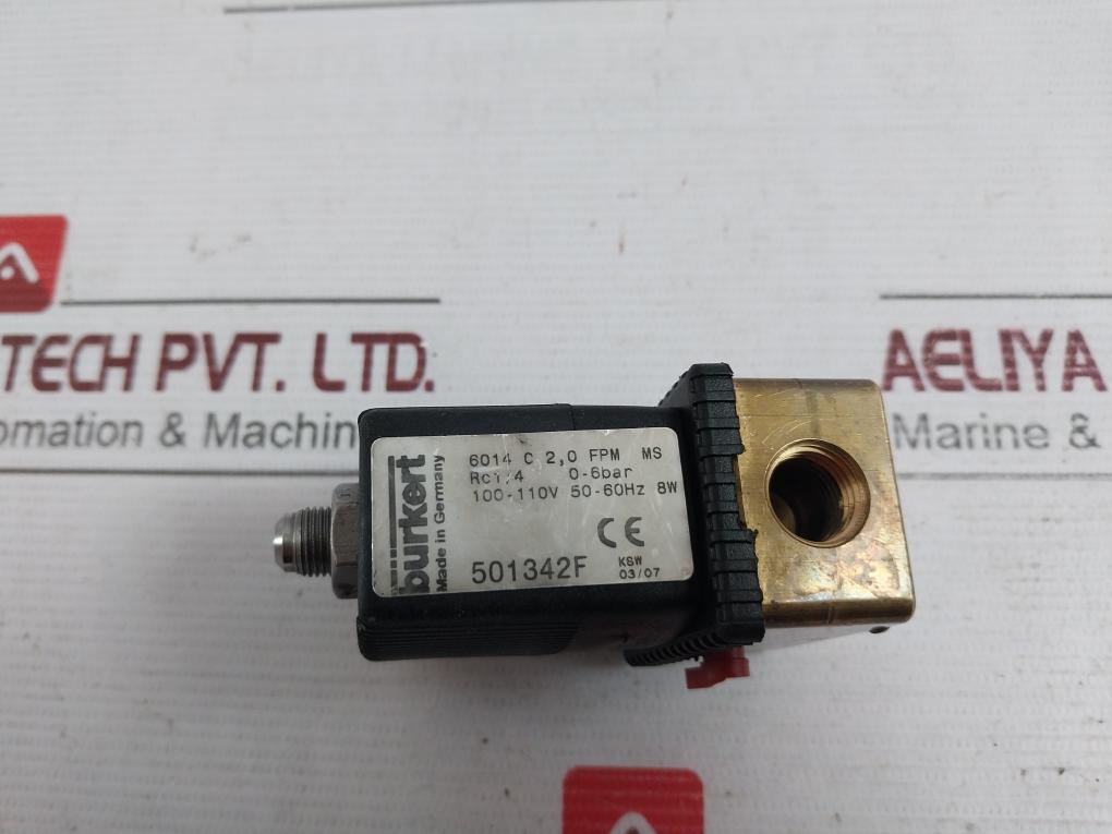 Burkert 6014 C 2,0 Fpm Ms Direct-acting Plunger Solenoid Valve 125725 132679E