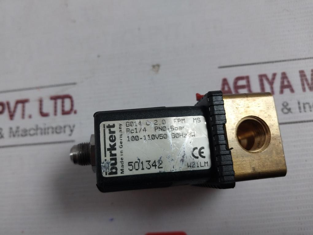Burkert 6014 C 2,0 Fpm Ms Direct-acting Plunger Solenoid Valve 125725M W2Xll