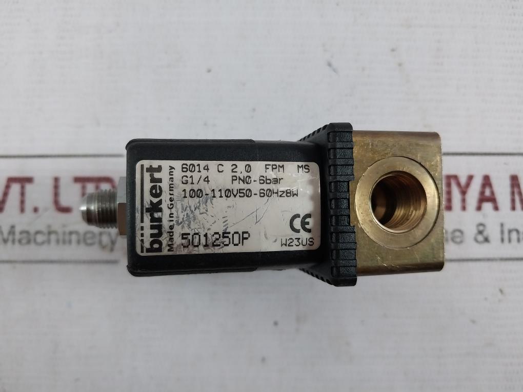 Burkert 6014 C 2,0 Fpm Ms Solenoid Valve 100-110V 50-60Hz 8W 501250P