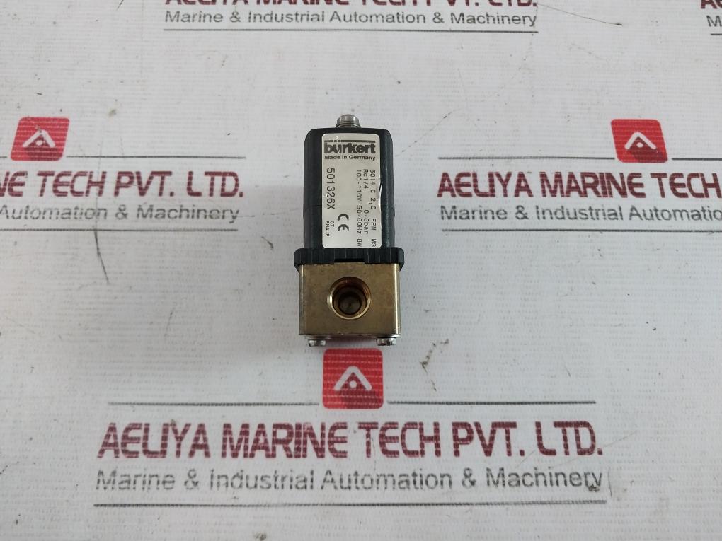 Burkert 6014 C 2,0 Fpm Ms Solenoid Valve 100-110V 50-60Hz 8W Rc1/4 0-6Bar