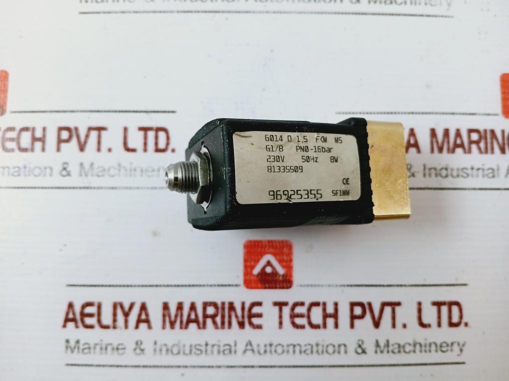 Burkert 6014 D 1.5 Fkm M5 Solenoid Valve 230v, 8w, Pn 0-16bar, G1/8