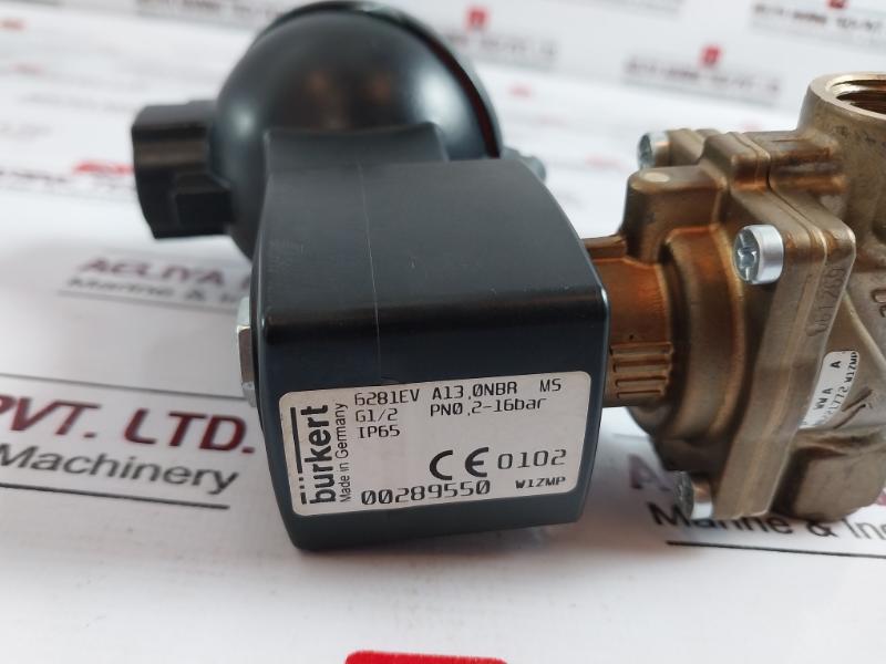 Burkert 6281Ev 2/2 Way Solenoid Valve Servo Assisted Complete Module