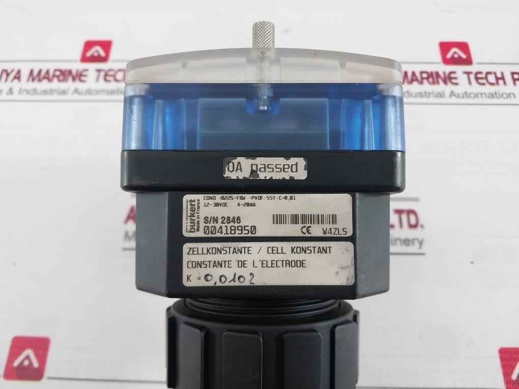 Burkert 8225-fkm-pvdf-55T-c=0,01 Digital Conductivity Transmitter Dn32 W41Lp