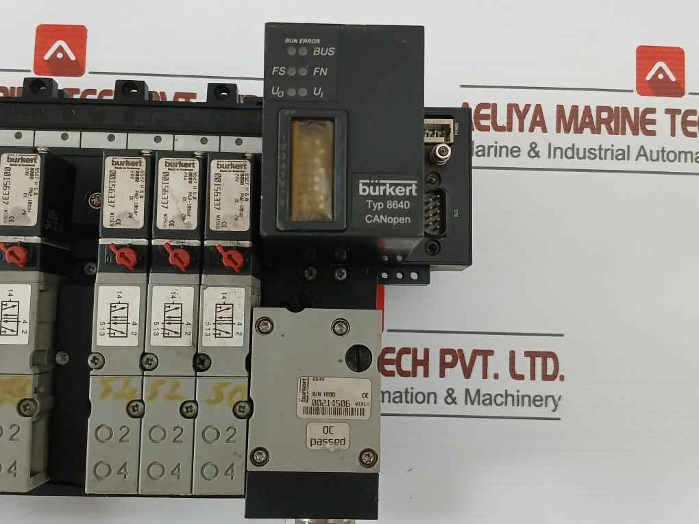 Burkert 8640 Modular Valve Unit For Pneumatic 24Vdc 2W