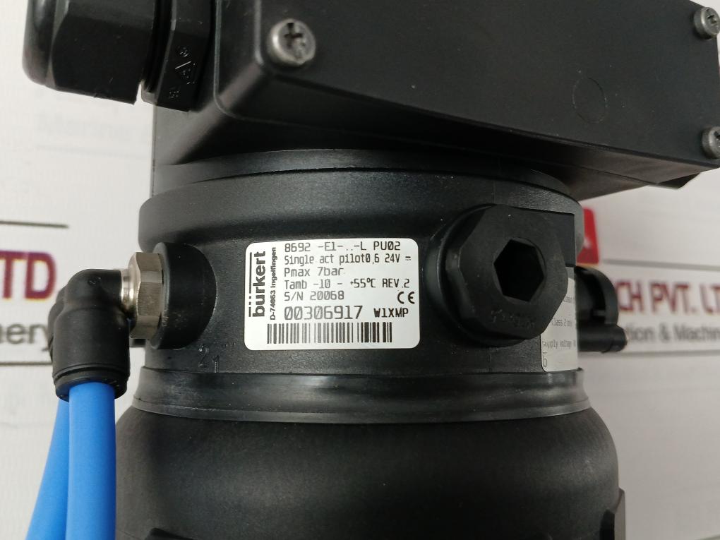 Burkert 8802 Continuous Control Valve System Rev. 2 24V 7Bar 2712 A 15.0 Ss Va