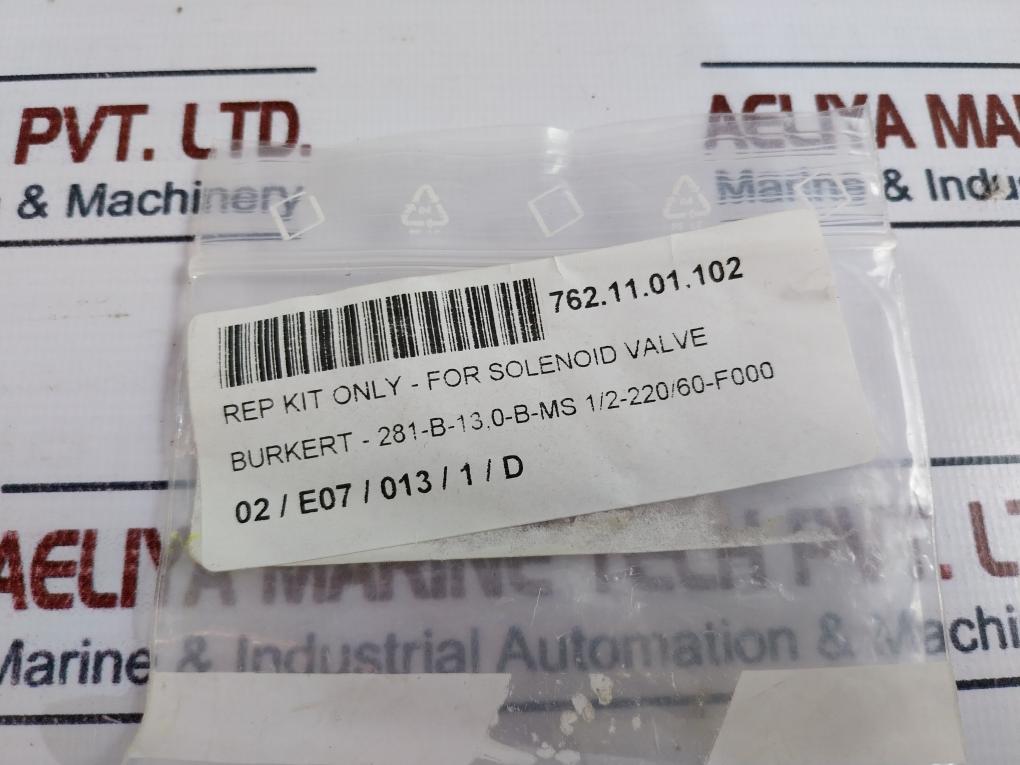 Burkert 281-b-13,0-b-ms Repair Kit For Solenoid Valve 1/2-220/60-f000