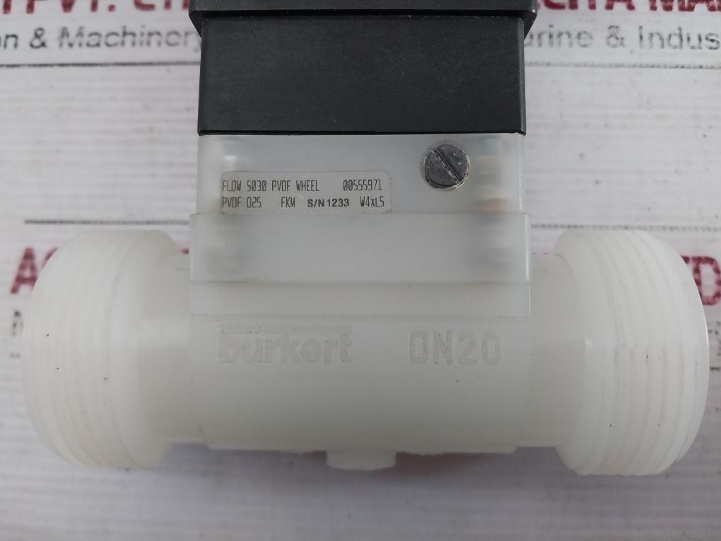 Burkert S030 Paddle Wheel With Solenoid Flow Sensor W49Lp 00555971