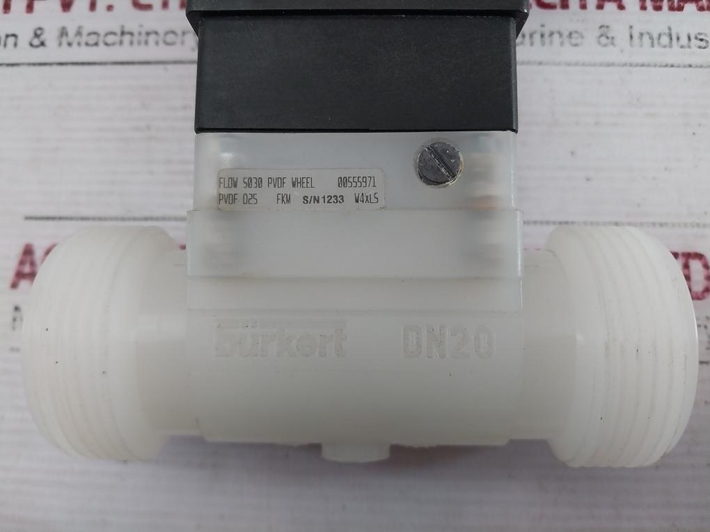 Burkert S030 Paddle Wheel With Solenoid Flow Sensor W49Lp 00555971