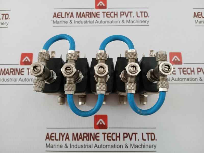 Burkert Solenoid Valve Manifold Block 6014 T 2,0 Fkm Ms 24V Dc