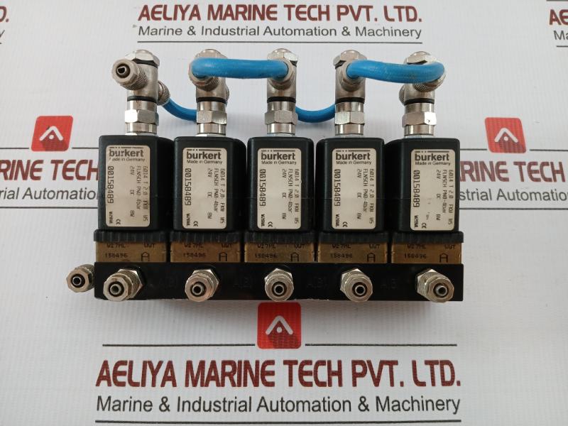Burkert Solenoid Valve Manifold Block 6014 T 2,0 Fkm Ms 24V Dc