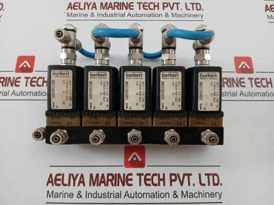 Burkert Solenoid Valve Manifold Block 6014 T 2,0 Fkm Ms 24V Dc