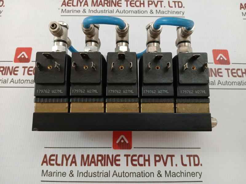 Burkert Solenoid Valve Manifold Block 6014 T 2,0 Fkm Ms 24V Dc