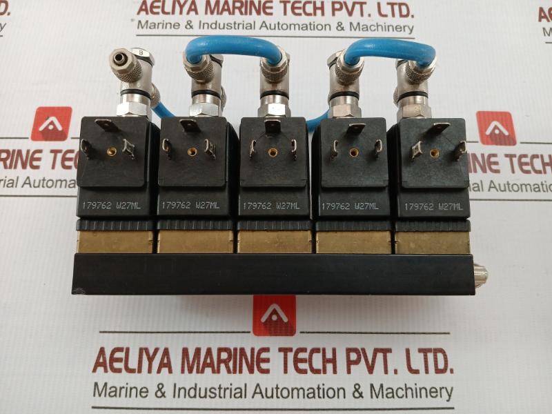 Burkert Solenoid Valve Manifold Block 6014 T 2,0 Fkm Ms 24V Dc