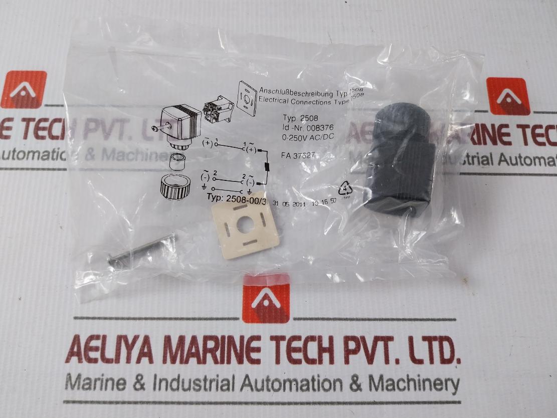 Burkert 2508-00/3 Plug Connector 0-250V Ac/Dc