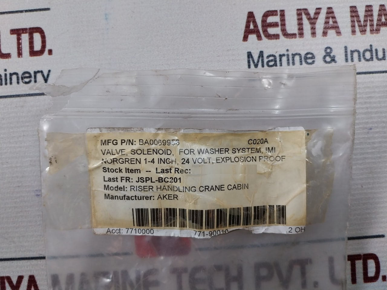 Buschjost 9186 Solenoid Valve For Washer System 24V