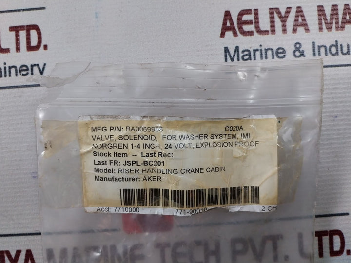 Buschjost 9186 Solenoid Valve For Washer System 24V