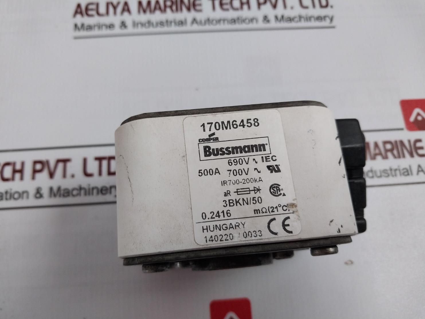 Bussmann 170M6458 High Speed Fuse Link 500A Ir700-200Ka 700V~