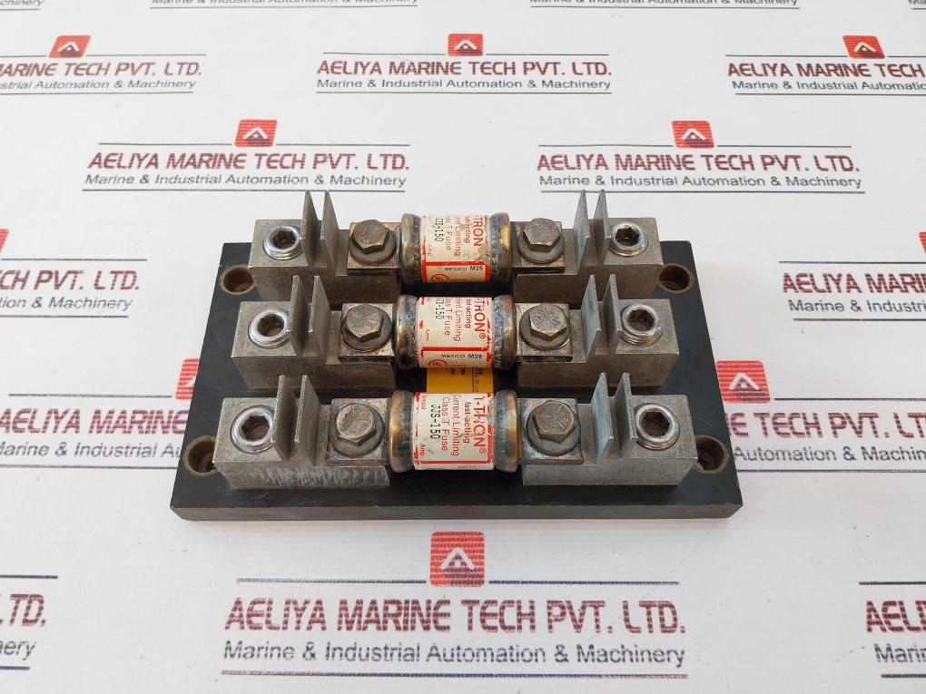 Bussmann 1B0089 Class T Modular Fuse Block 600v 200a W/ T-TRON JJS-150 Fuse