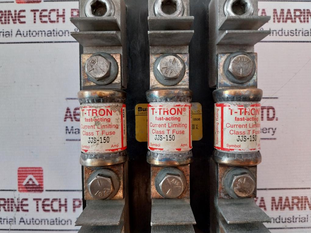 Bussmann 1B0089 Class T Modular Fuse Block 600v 200a W/ T-TRON JJS-150 Fuse