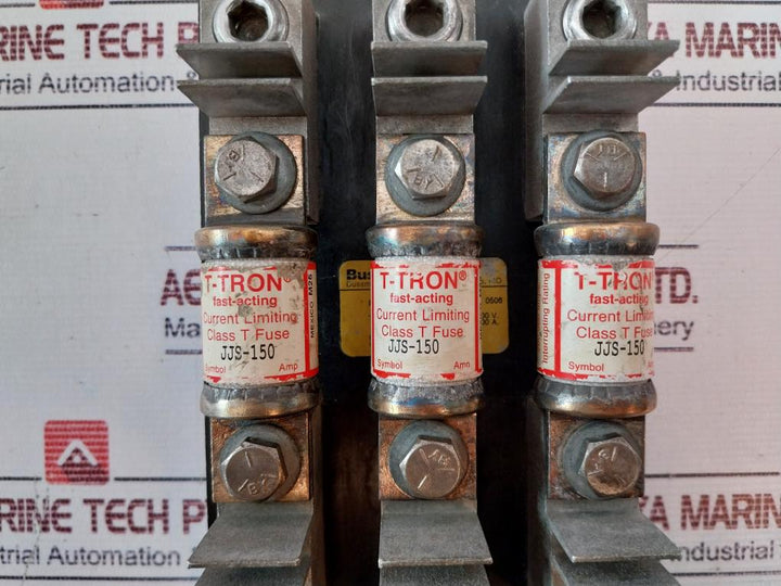 Bussmann 1B0089 Class T Modular Fuse Block 600v 200a W/ T-TRON JJS-150 Fuse