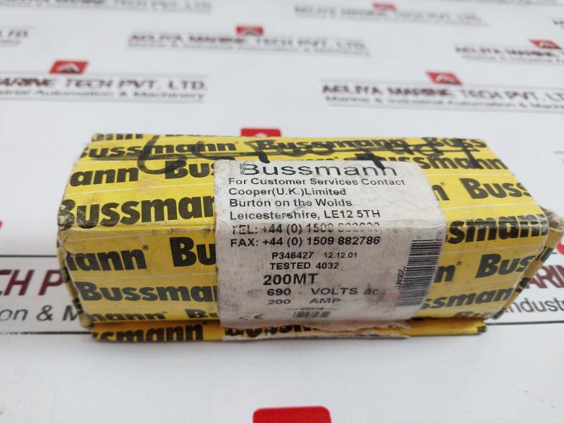 Bussmann 200Mt Type Fuse 200 Amp 690VAc, Bs88:4