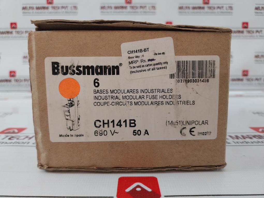 Bussmann Ch141B Modular Fuse Holder 690V 50A 5W 750V 3Nm 8-16 Awg