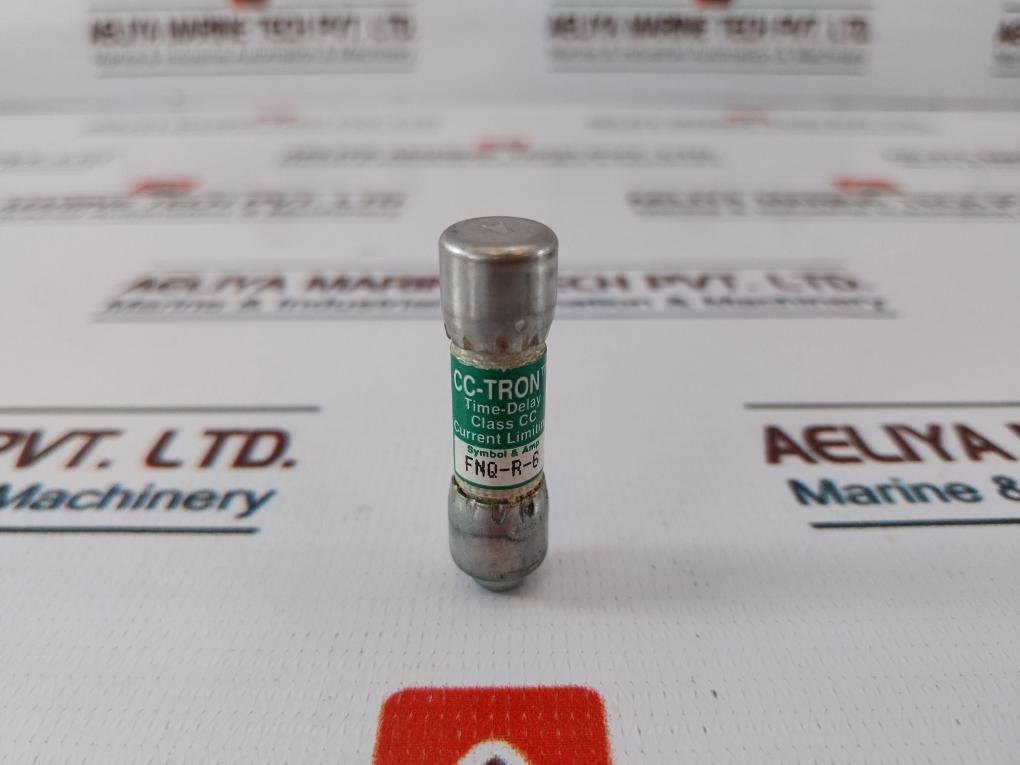 Lot of 5X Bussmann FNQ-R-6 CC-Tron Time Delay Fuse