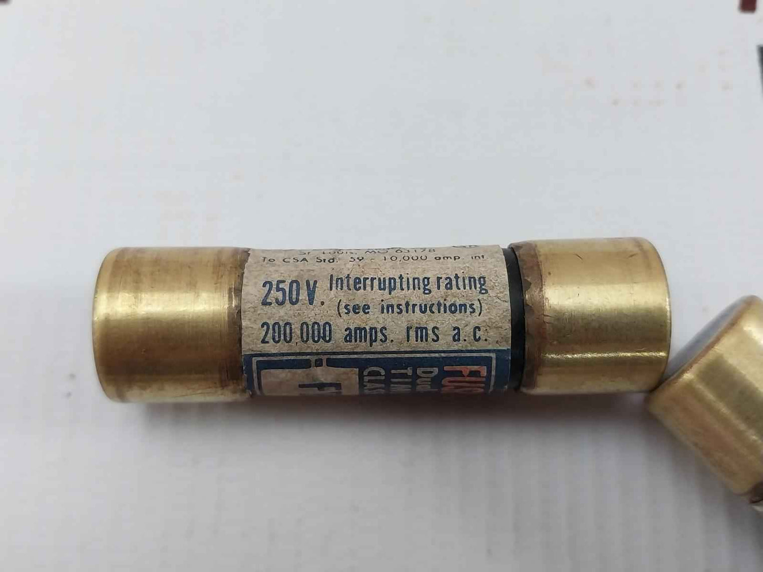 Bussmann Frn 1 Dual-element Time Delay Class K5 Fuse 250V 200,000 Amps