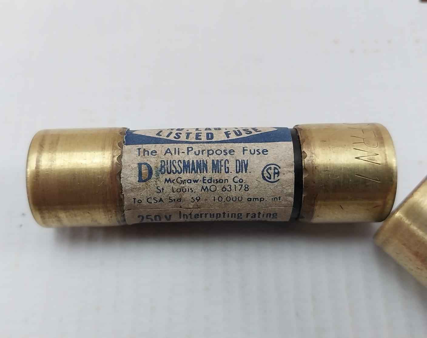 Bussmann Frn 1 Dual-element Time Delay Class K5 Fuse 250V 200,000 Amps