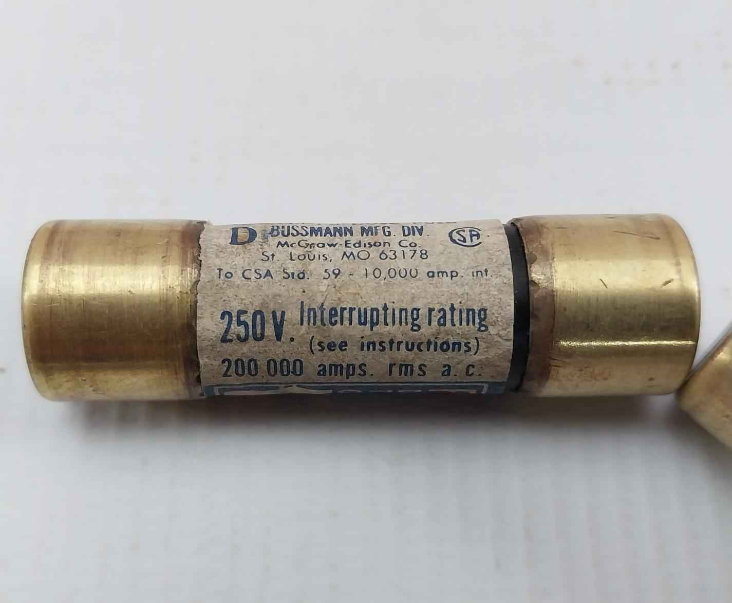 Bussmann Frn 1 Dual-element Time Delay Class K5 Fuse 250V 200,000 Amps