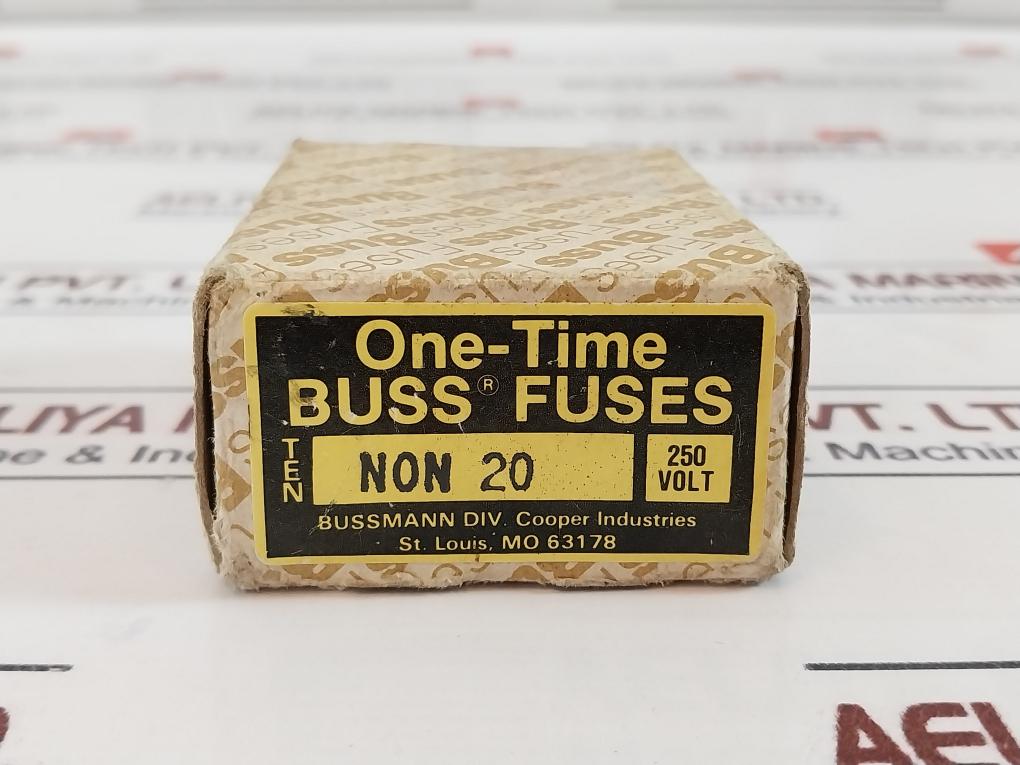 Bussmann Non-20 One Time Fuse 250 Volts