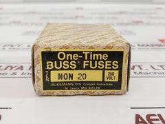 Lot of 10X Bussmann NON-20 One Time Fuse 250 Volts