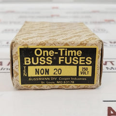 Lot of 10X Bussmann NON-20 One Time Fuse 250 Volts