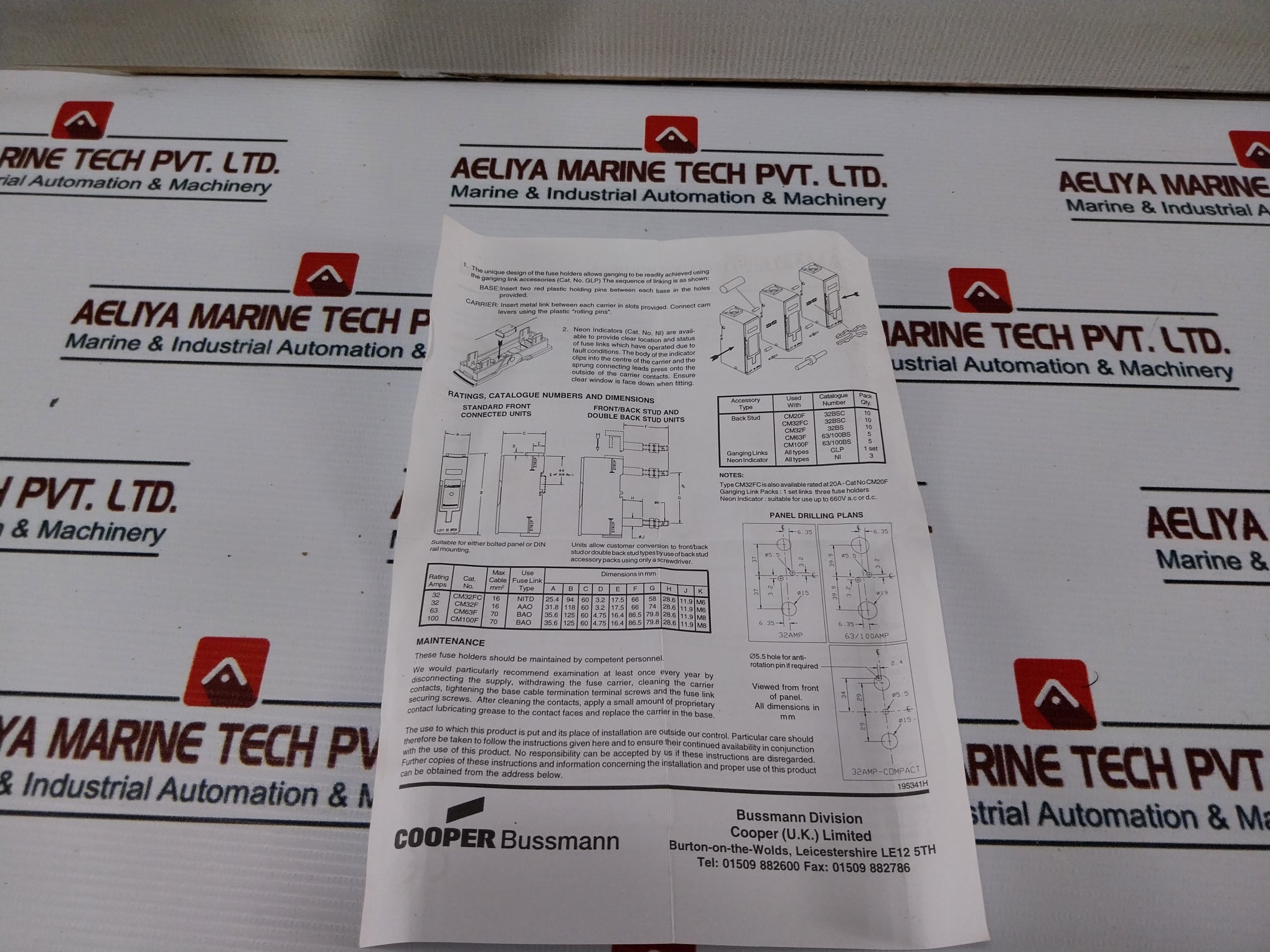 Bussmann Cm32F Camaster Hrc Fuse Holder 32Amp