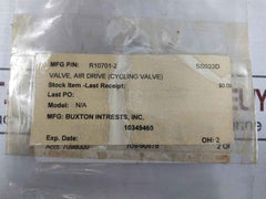 Buxton R10701-2 Air Drive Cycling Valve Repair Kit Ss033D