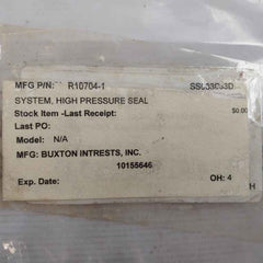 Buxton R10704-1 High Pressure Seal Set Ss033D