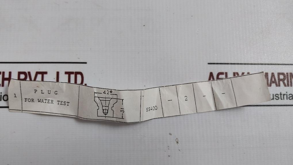 Bv-201 Plug For Water Test - Boiler Safety & Relief Valve