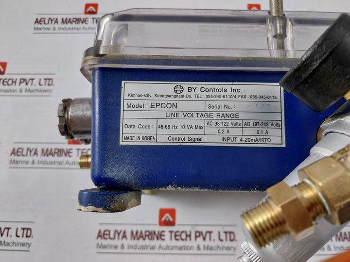 By Controls Epcon Electro-pneumatic Controller With Filter Regulator Ac98-122V