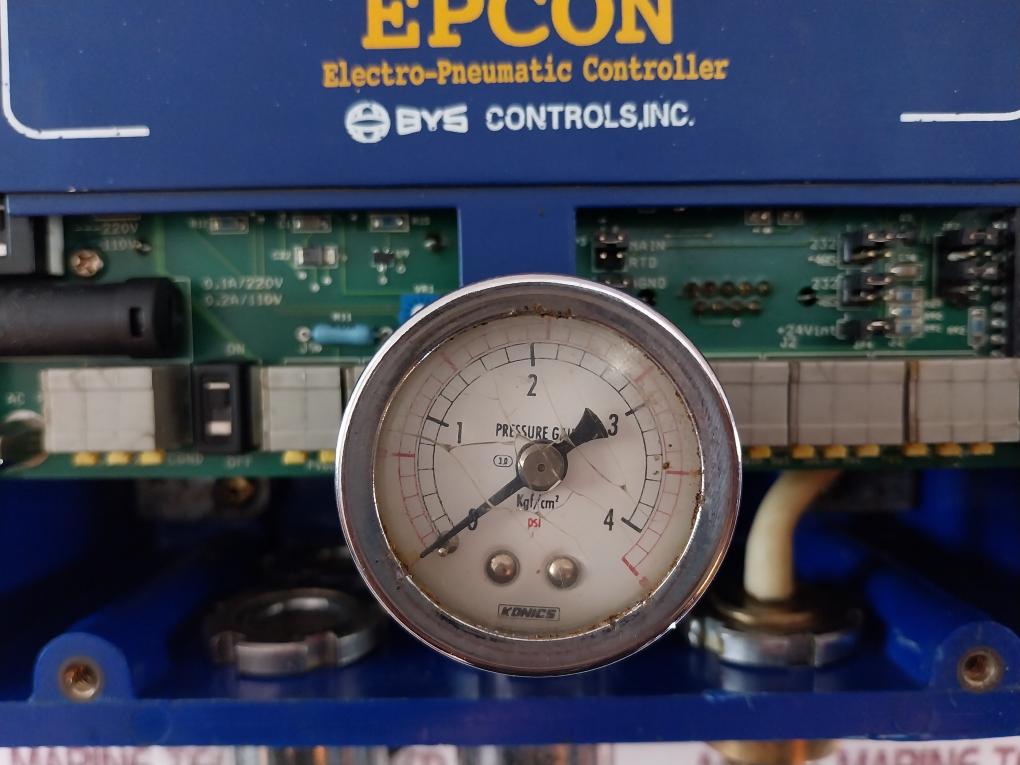 By Controls Epcon Electro-pneumatic Controller Ac98-122V 48-66Hz 0.2A 0-4Kgf/Cm2