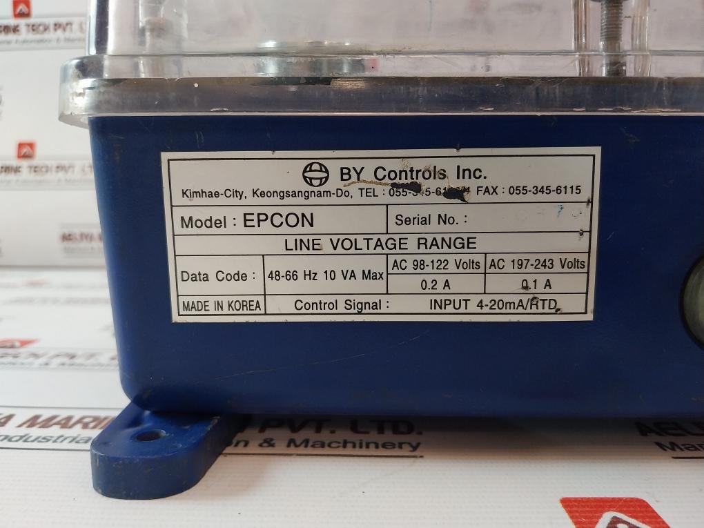 By Controls Epcon Electro-pneumatic Controller Ac98-122V 48-66Hz 0.2A 0-4Kgf/Cm2