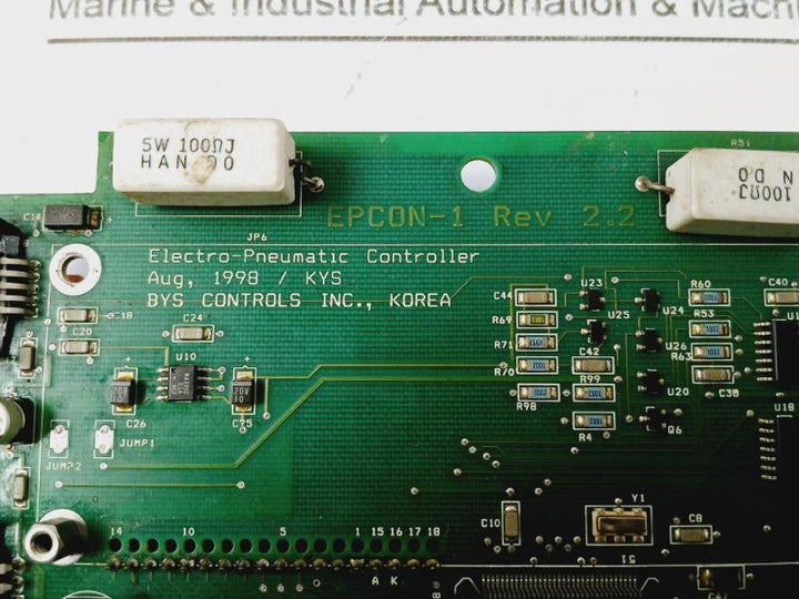 Bys Controls Epcon-1 Electro-pneumatic Controller Pcb 10Va 5Kvac 0-120V