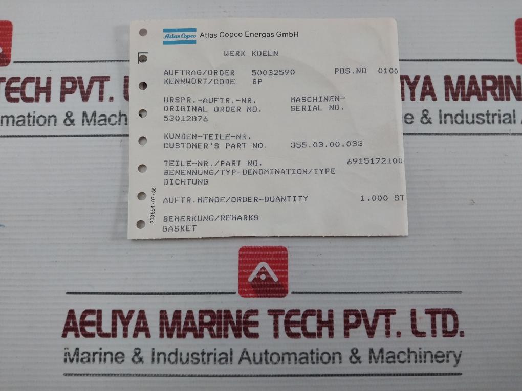 C-4400 Gasket For Compressor System Klingersil