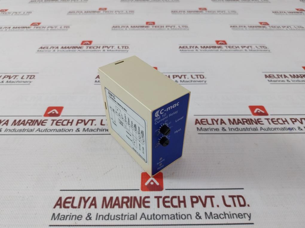 C-mac Rm10-1-1-230 Transducer Metering Current Relay 1 Pole 8A/250Vac 24Vdc/25Ma