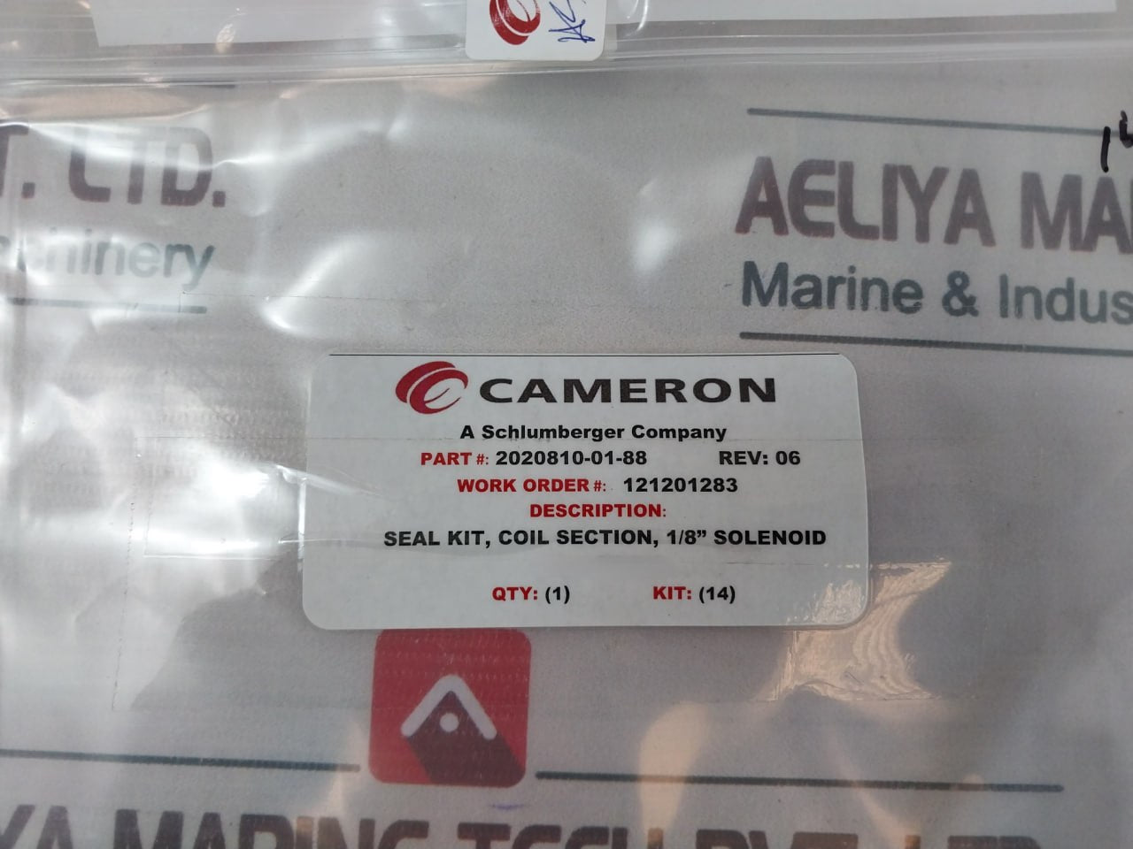 Cameron 2020810-01-99 Solenoid Valve W/ Coil Section Seal Repair Kit 296