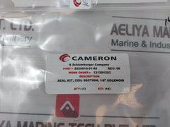 Cameron 2020810-01-99 Solenoid Valve W/ Coil Section Seal Repair Kit 296